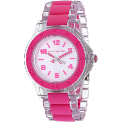 Juicy Couture Women's Watch - Rich Girl Neon Pink and Transparent Bracelet | 1900867 ,