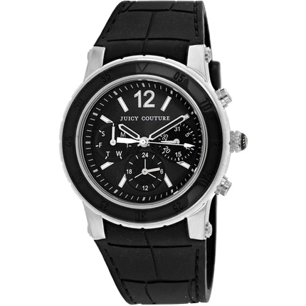 Juicy Couture Women's Watch - HRH Quartz Black Dial Rubber Strap | 1900899 ,