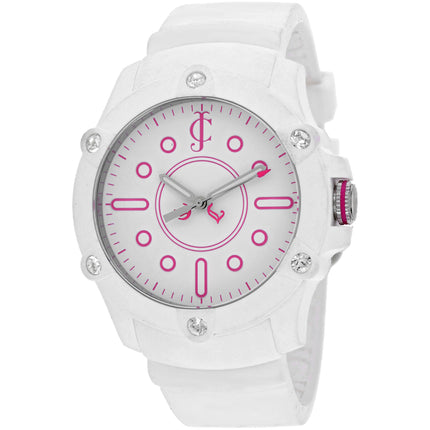 Juicy Couture Women's Watch - Surfside Quartz White Dial Rubber Strap | 1900904 ,