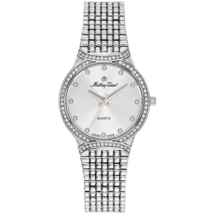 Mathey Tissot Women's Watch - Classic Quartz Silver Dial Steel Bracelet | D2681AI ,