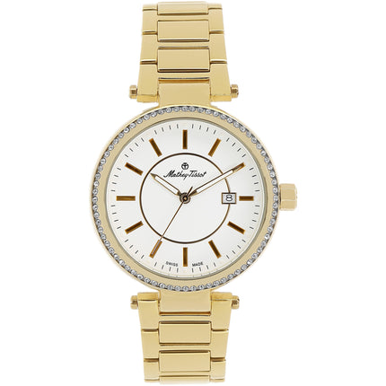 Mathey Tissot Women's Watch - Classic Quartz White Dial Yellow Gold Bracelet | H610PI ,