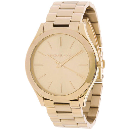 Michael Kors Women's Watch - Slim Runway Quartz Gold Tone Dial Bracelet | MK3179 ,