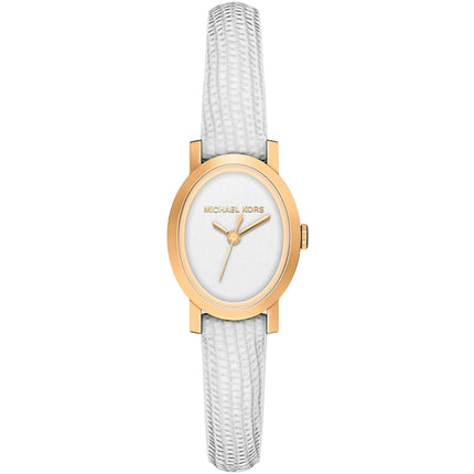 Michael Kors Women's Watch - Maude Quartz Yellow Gold Case White Dial Strap | MK7586 ,