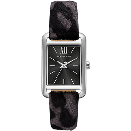 Michael Kors Women's Watch - Monroe Quartz Black and Grey Calf Hair Strap | MKO1199 ,