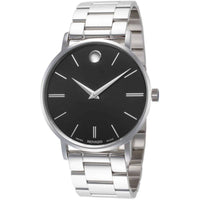 Movado Men's Watch - Classic Museum Quartz Black Dial Silver Tone Bracelet | 607984 ,
