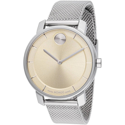 Movado Women's Watch - Bold Access Quartz Gold Dial Silver Tone Bracelet | 3601070 ,