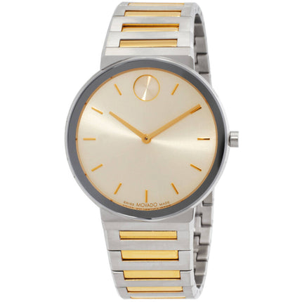 Movado Men's Watch - Bold Horizon Rose Gold Dial Two Tone Steel Bracelet | 3601075 ,