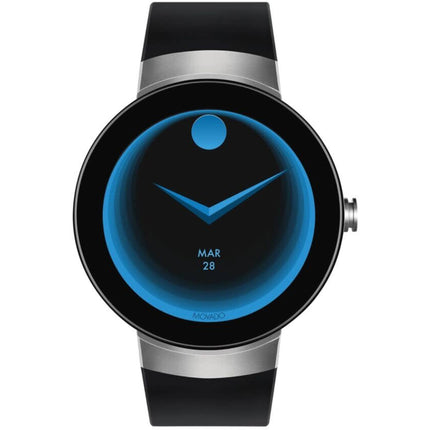 Movado Unisex Smartwatch - Connect Quartz Black Dial Rubber Strap Date | 3660016 ,