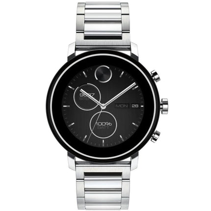 Movado Men's Smartwatch - Connect Quartz Black Dial Silver Tone Bracelet | 3660035 ,