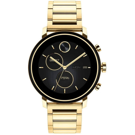 Movado Men's Smartwatch - Connect Quartz Black Dial Yellow Gold Bracelet | 3660036 ,
