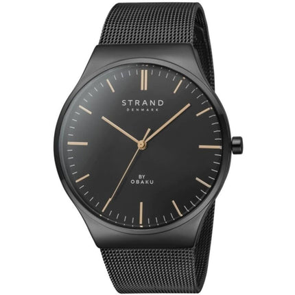 Obaku Women's Watch - Mason Lille Quartz Black Dial Steel Mesh Bracelet | S717LXBBMB ,