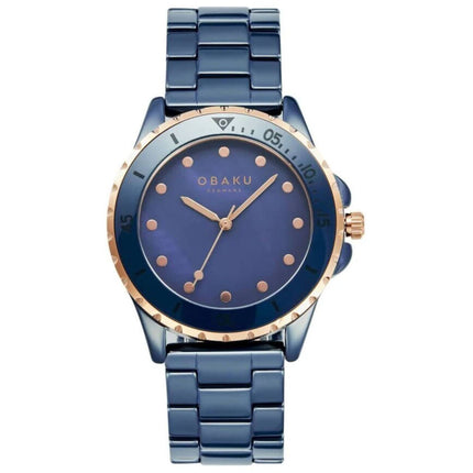 Obaku Women's Analog Watch - Urt Lille Quartz Blue Dial Steel Bracelet | V279LXSLCL ,