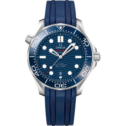 Omega Men's Dive Watch - Seamaster Automatic Blue Silicone Strap | O21032422003001 ,