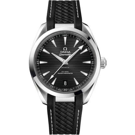 Omega Men's Watch - Seamaster Automatic Black Dial Rubber Strap | O22012412101001 ,