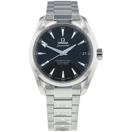 Omega Men's Watch - Seamaster Automatic Black Dial Silver Bracelet | O23110392101002 ,