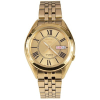 Seiko Men's Analog Watch - Seiko 5 Automatic Yellow Gold Steel Bracelet | SNKL38K1 ,