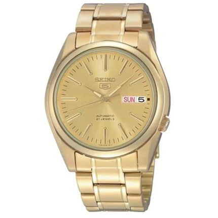 Seiko Men's Watch - Seiko 5 Automatic Power Reserve Yellow Gold Bracelet | SNKL48K1 ,