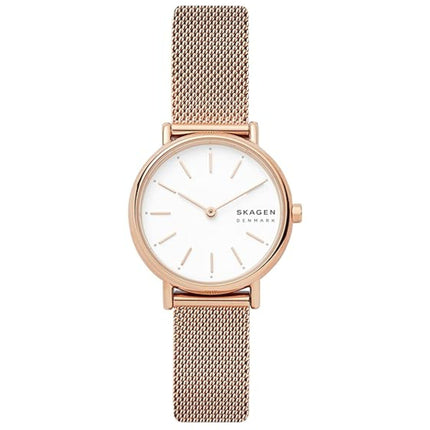 Skagen Women's Watch - Signature Lille White Dial Rose Gold Steel Bracelet | SKW2694 ,