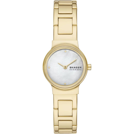 Skagen Women's Watch - Freja Lille Quartz White Dial Yellow Gold Bracelet | SKW3167 ,