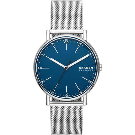 Skagen Men's Watch - Signature Quartz Blue Dial Silver Tone Mesh Bracelet | SKW6904 ,