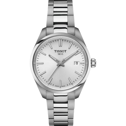Tissot Women's Analog Watch - PR 100 Quartz Silver Tone Dial Bracelet | T1502101103100 ,