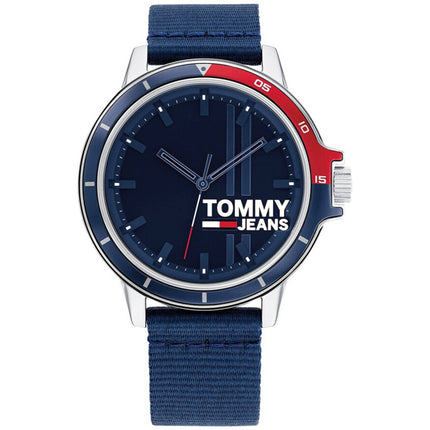 Tommy Hilfiger Men's Analog Watch - Tide Quartz Navy Blue Dial Nylon Strap | 1791924 ,