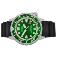 Citizen Men's Watch - Promaster Diver's Eco-Drive Green Dial Black Strap | BN0158-00X ,
