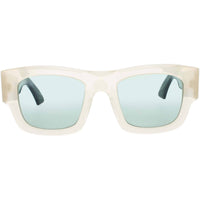 Bugatti Unisex Sunglasses - Bone/Black/Sterling Silver Full Rim Frame | 48M BNE/BK ,