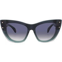 Bugatti Women's Sunglasses - Cat Eye Green Crystal Acetate/Titanium Frame | 48L BGN ,