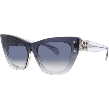 Bugatti Women's Sunglasses - Cat Eye Grey Crystal/Sterling Silver Frame | 48L SCRY ,
