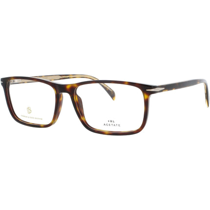 David Beckham Men's Eyeglasses - Square Shape Havana Acetate Full Rim Frame | 1019 086 ,