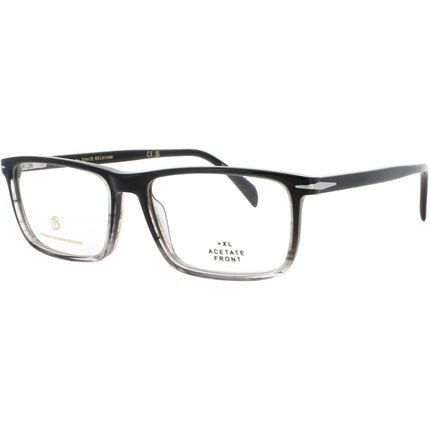 David Beckham Men's Eyeglasses - Square Black Horn Acetate Full Rim Frame | 1019 37N ,