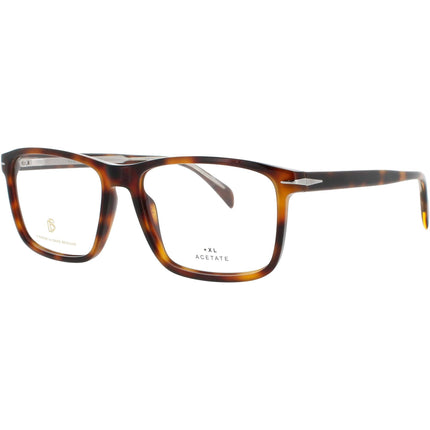 David Beckham Men's Eyeglasses - Square Shape Havana Acetate Full Rim Frame | 1020 086 ,