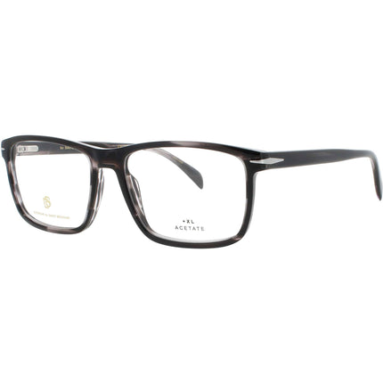 David Beckham Men's Eyeglasses - Square Grey Horn Acetate Full Rim Frame | 1020 2W8 ,