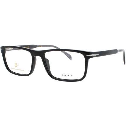 David Beckham Men's Eyeglasses - Rectangular Shape Black/Grey Acetate Frame | 1135 08A ,