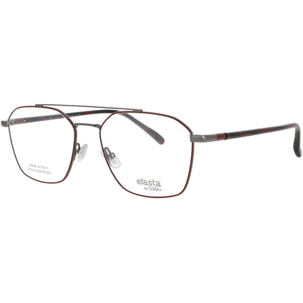Elasta Men's Eyeglasses - Pilot Shape Red Metal Full Rim Frame, 55mm | E 8001 C9A ,