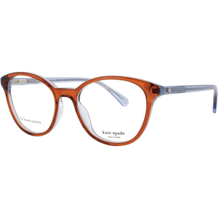 Kate Spade Women's Eyeglasses - Cat Eye Shape Brown/Blue Acetate Frame | AGGIE 3LG ,