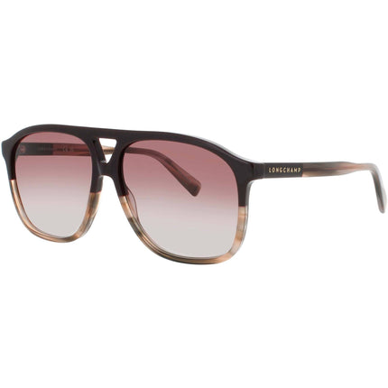 Longchamp Women's Sunglasses - Aviator Shape Purple Havana Acetate Frame | LO751S 505 ,