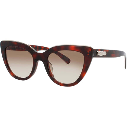 Longchamp Women's Sunglasses - Cat Eye Shape Red Havana Acetate Frame | LO686S 518 ,