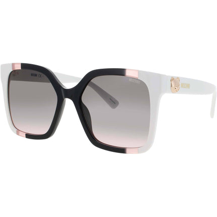 Moschino Women's Sunglasses - Square Shape Black/Pink Acetate Frame | MOS123/S 3H2/JP ,