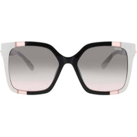 Moschino Women's Sunglasses - Square Shape Black/Pink Acetate Frame | MOS123/S 3H2/JP ,
