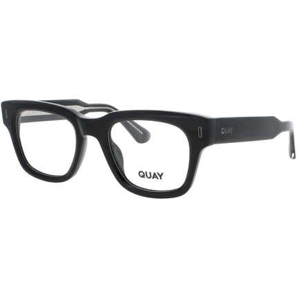 Quay Unisex Eyeglasses - Square Black Metal/Acetate Frame | EXEC 50MM 2712 BLK/RX ,
