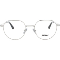 Quay Unisex Eyeglasses - Geometric Silver Metal Full Rim Frame | ON MUTE 2522 SLV/RX ,