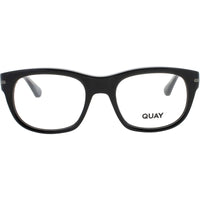 Quay Unisex Eyeglasses - Square Black Metal/Acetate Frame | REAL DEAL 2608 BLK/RX ,