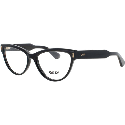 Quay Women's Eyeglasses - Cat Eye Shape Black Metal/Acetate Frame | SO SHY 2520 BLK/RX ,