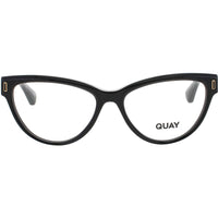Quay Women's Eyeglasses - Cat Eye Shape Black Metal/Acetate Frame | SO SHY 2520 BLK/RX ,