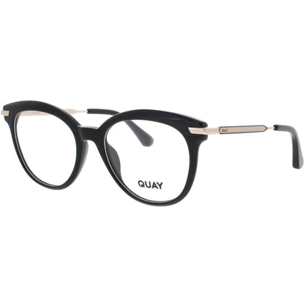 Quay Women's Eyeglasses - Cat Eye Shiny Black/Gold Frame | PENCIL ME IN 2527 BLK/RX ,