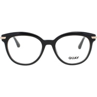 Quay Women's Eyeglasses - Cat Eye Shiny Black/Gold Frame | PENCIL ME IN 2527 BLK/RX ,