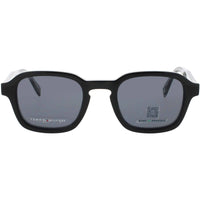 Tommy Hilfiger Men's Sunglasses - Square Shape Black Acetate Frame | TH 2032/S-807/IR ,