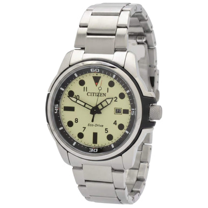 Citizen Men's Watch - Sea Land Eco-Drive Light Green Dial Bracelet | AW1800-89X ,